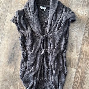 Super Unique Long Cable Knit Sweater Vest